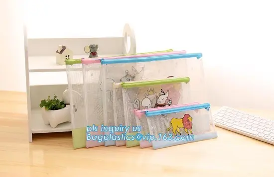 Zipper Folder Documents File Organizer Folder, stationery zipper lock file document bag, plastic mesh zipper file pocket