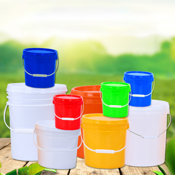 Custom Logo Drums Paint Pails 18L Plastic Bucket with Lid and Handle