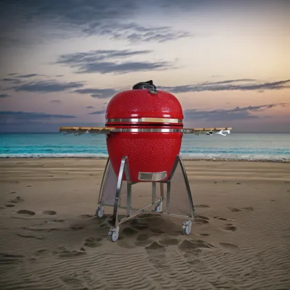 Auplex Kamado Green Ceramic Big Joe XXL 27 Inch Egg BBQ Grill