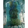 Акриловый цилиндрический аквариум для украшения виллы