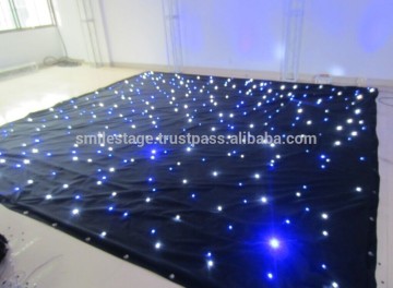 Professional Remote Controlled LED Star Curtain Backdrop rental led curtain