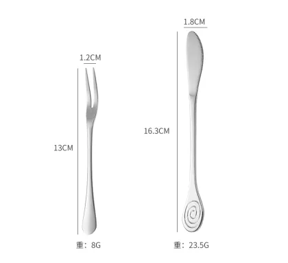 Western Coloured Stainless Titanium Dessert Cutlery Set