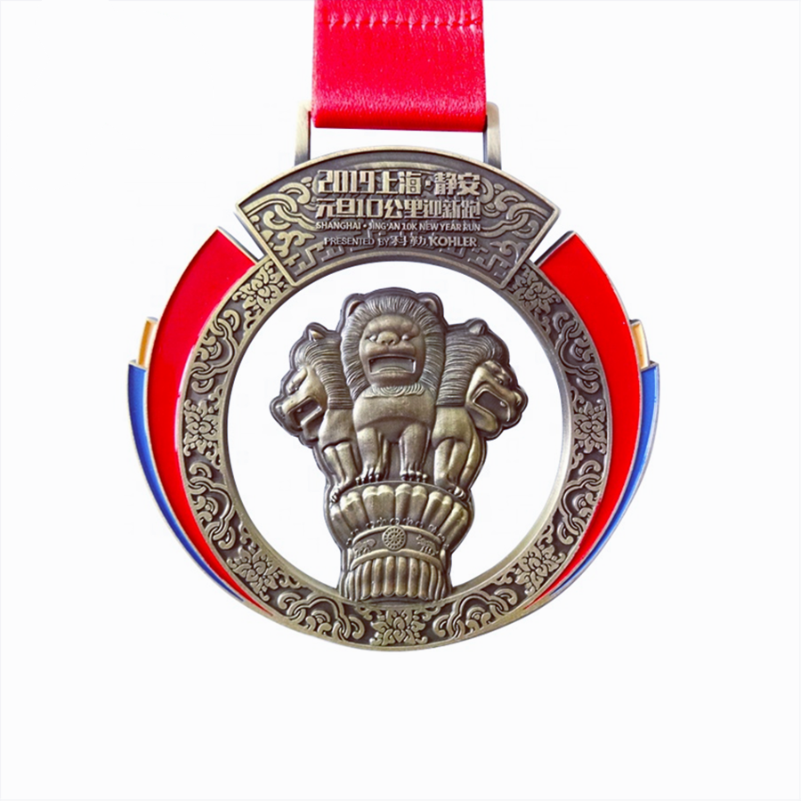 Médaille de nouvelle année Shanghai 10k personnalisée