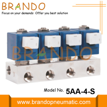 Manifold Stainless Steel Solenoid Valve 1/4'' 3/8'' 1/2''