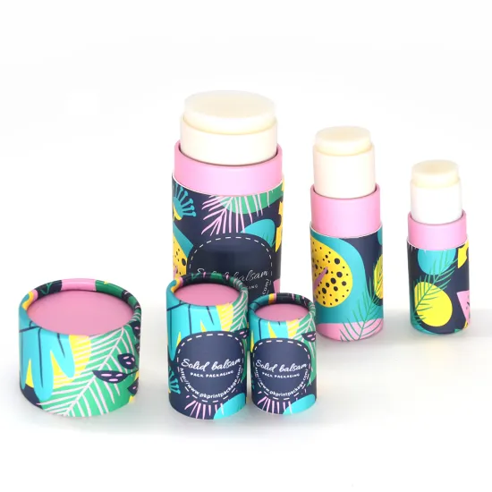 Wholesale Colorful Cute Empty Paper Lipstick Packaging Tube