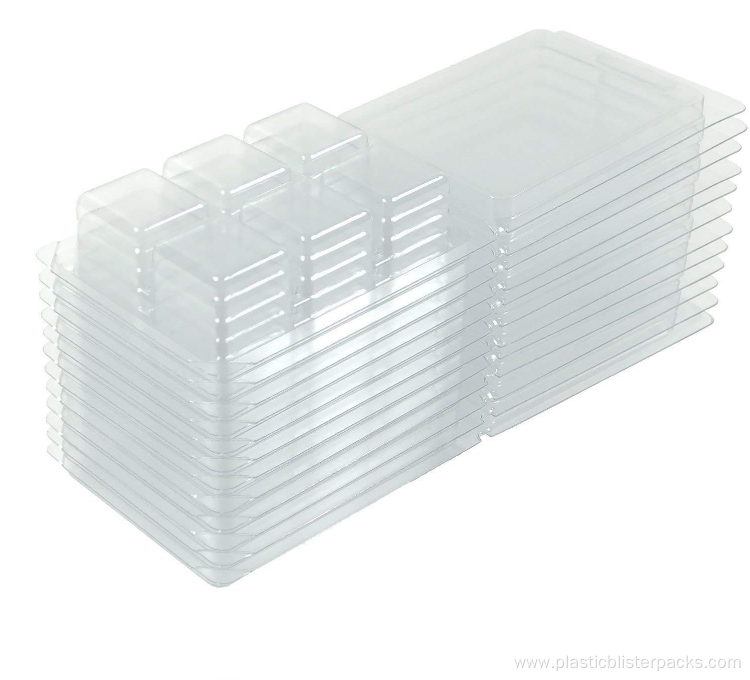 6 Cavity Clear Wax Melt Mould Plastic Box