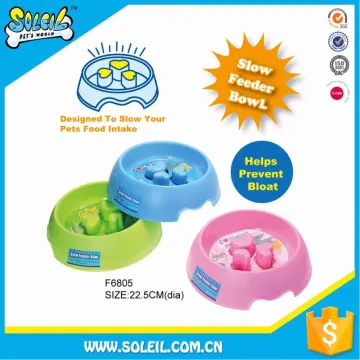 OEM And ODM Services Various Colors PP Plastic Slow Dog Bowl