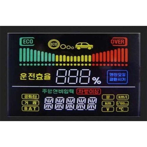 Station-gaz à instrument LCD pour le niveau de carburant de voiture