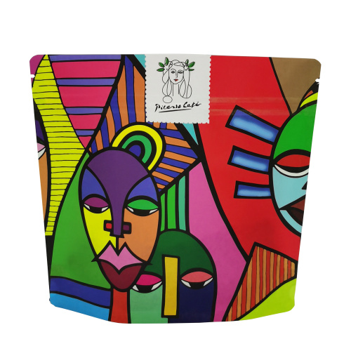 custom printed colorful standup bag for coffee