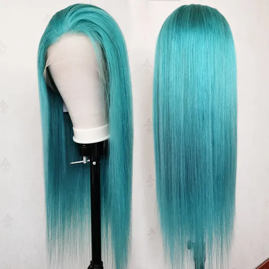 Wholesale Blue Weave and Wigs 100 Human Hair Transparent HD Lace Frontal Wigs Human Hair Lace Front Brazailian Colored Hair Wig