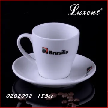 porcelain cappuccino decal classic cup and saucer set