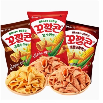 Lotte Crispy Snacks Puffed Delight for Every Taste