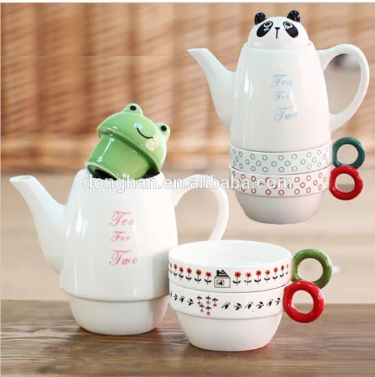 2014 food safety porcelain kids stacked tea set