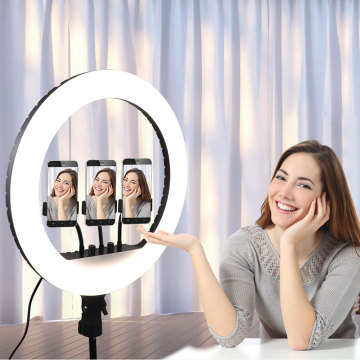 18 Inch Dimmable LED Ring Light for Streaming, Makeup, and Photography