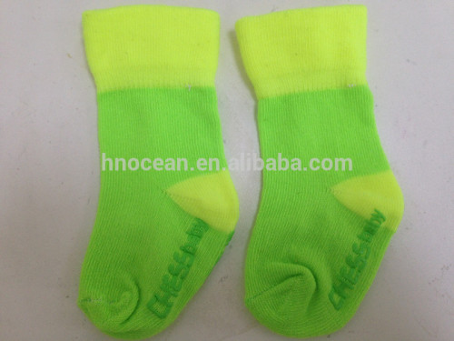 NEW STYLE high quality simple deisgn turn cuff popular baby cotton socks