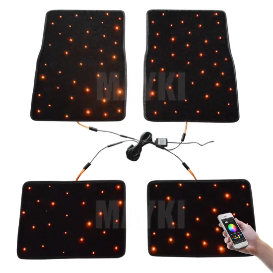 Universal Car Carpet with Star Light Fiber Optic Floor Mats