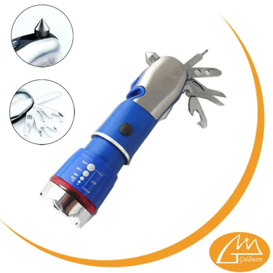Goldmore 3 super brightness tools flashlight, 3*AAA battery multi-tools flashlight, high quality alarm flashlight