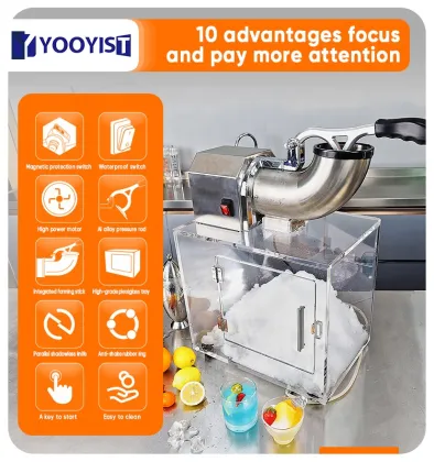Factory Price High Capacity 300W Ice Shaver Machine Commercial Snow Ice Shaving Machine Electric Shaved Ice Machine