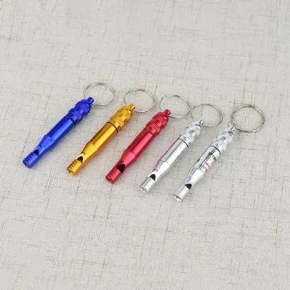 Emergency Whistle Flashlight Keychain for Self Defense