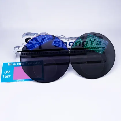 1.56 Round Top Photochromic Blue Cut UV420 Anti-Blue Light Ray Coated Lenses Optics