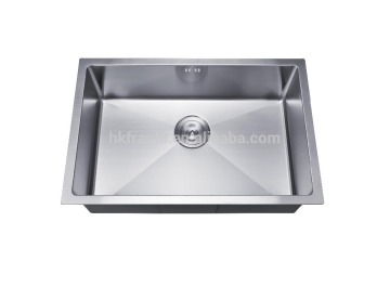 18 gauge Radius 8 single big bowl steel handmade sink