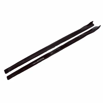 A pair of dry carbon fiber side skirt extensions for the 2020-2023 Audi A5 S-LINE S5 RS5 body kit