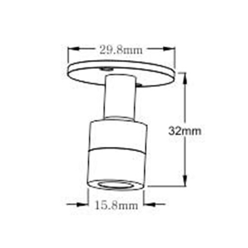 LEDER Silo Black 1W LED Downlight