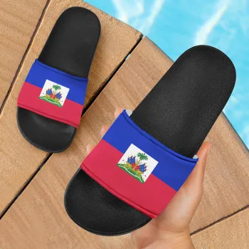 Haiti Country Flags Shoes - Women's Haitian Sandals with Custom Logo Text Gifts (No Minimum Wholesale)