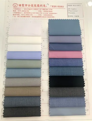 Bamboo Spandex Lien-look Fabric