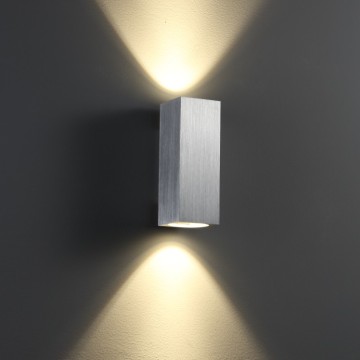 داخلي 2 رؤوس لأعلى ولأسفل زاوية شعاع LED ضوء الجدار لديكور المنزل