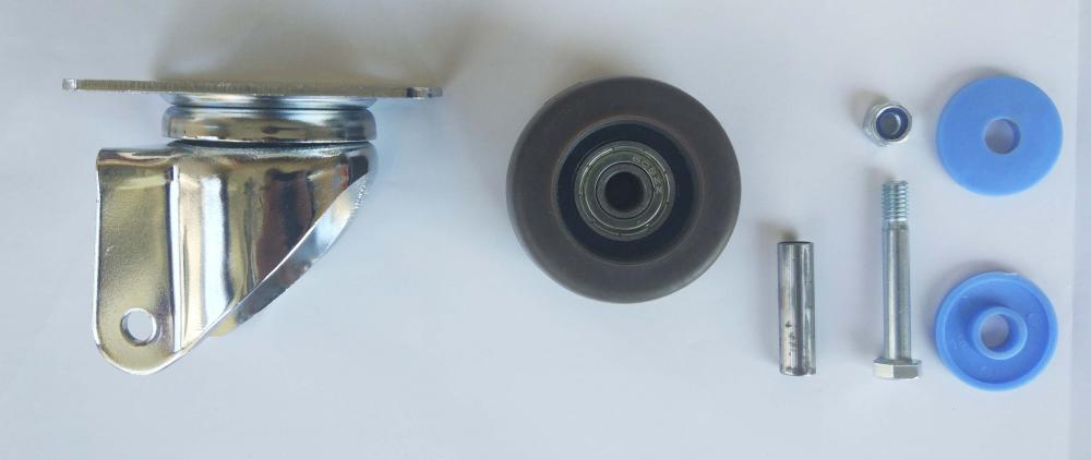 Parts Of 2 Tpr Swivel Caster Wheel