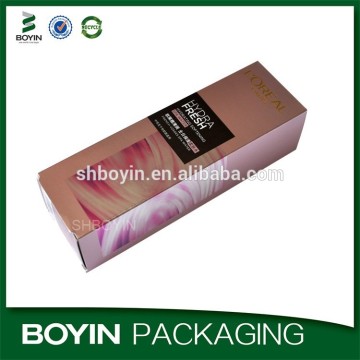 Glossy lamination custom paper hydrating softening cosmetic box