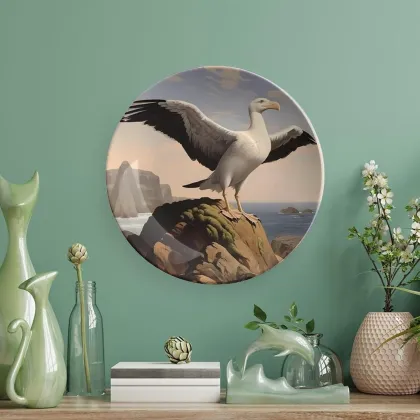 Personalized Seagulls Custom Bone China Decorative Plate