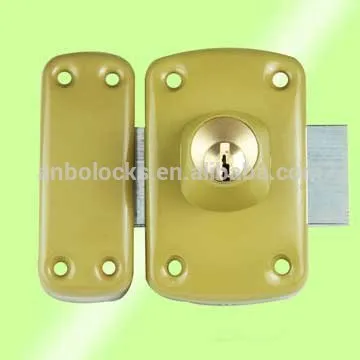 sliding wooden door rim lock with knob