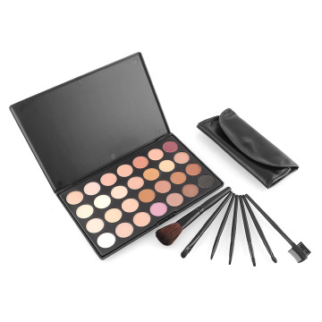 7pcs Make Up Kit Makeup Brushes + 28 Eye Shadow EyeShadow Palette Cosmetic Tool Free Sample