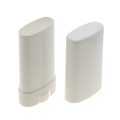 Recipientes de bálsamo labial de tubos planos ovais vazios brancos de 1/2 onça 15g