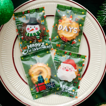 2024 New Christmas Candy Bags - Aluminum Foil Wrappers for Cookies, Gummies, and Protein Bars