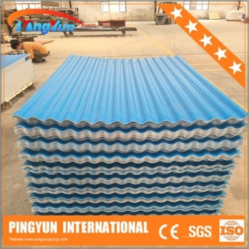 PVC High-Pitch / UPVC Tile de toiture en plastique ondulé 1075 mm / Tejas PVC en Colombie