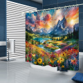 toilet bath shower curtain