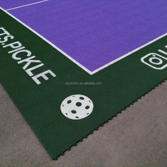 Pickleball Court Floor Mat with Paddle Design