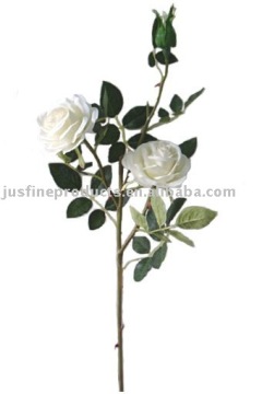 Decorative Artificial Flower ( Rose Spray with 2 Flowers and 1 Bud )