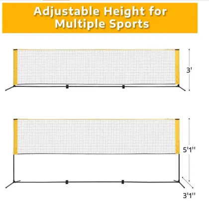 Badminton Pickleball Net Height Adjustable Portable Net
