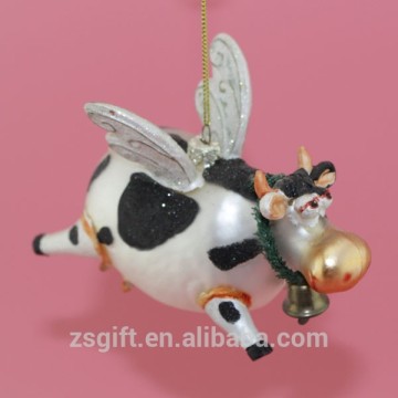 cute glass christmas led light ornaments