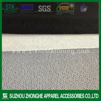 Polyester elastic adhesive lining for suit