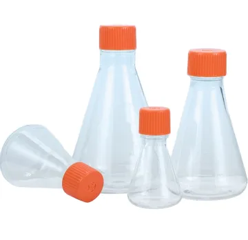 PC PETG Erlenmeyer Flasks: Sizes 125ml, 250ml, 500ml, 1000ml - Conical Lab Plasticware