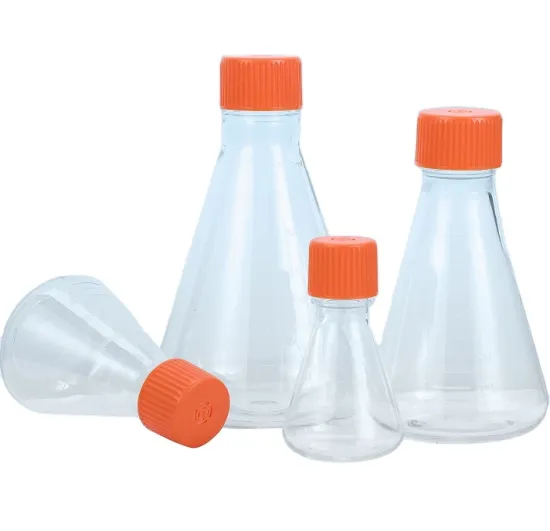 PC PETG Erlenmeyer Flasks: Sizes 125ml, 250ml, 500ml, 1000ml - Conical Lab Plasticware