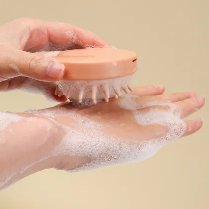 Silicone Shampoo Brush for Scalp Massage and Dandruff Relief