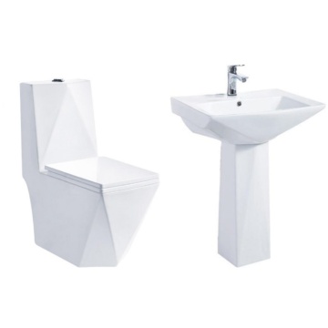 Cheap Ceramic Ware Diamond Toilet and Bowl Set - Complete Bathroom Sets
