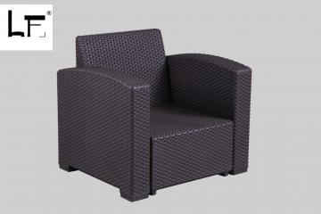 Venta caliente Simple KD sofá de mimbre al aire libre
