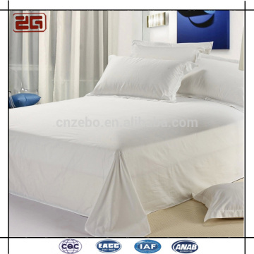 Custom Design 80S 100% Cotton Satin White Hotel Bed Cover
